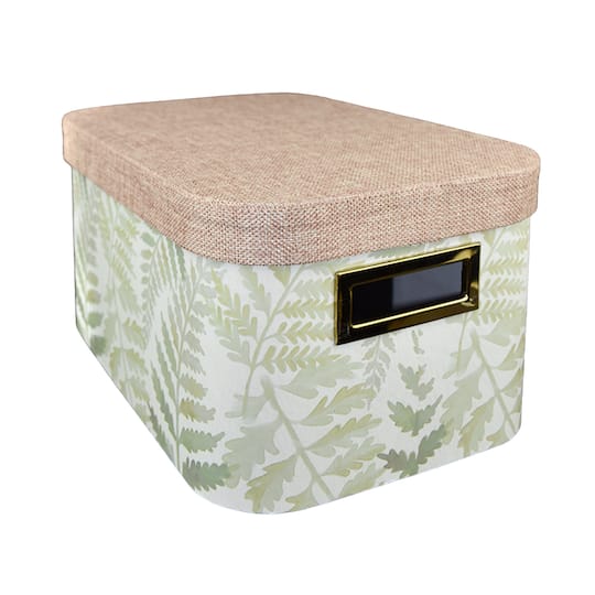 Medium Light Green Leaf Decorative Box with Brown Lid by Ashland&#xAE;